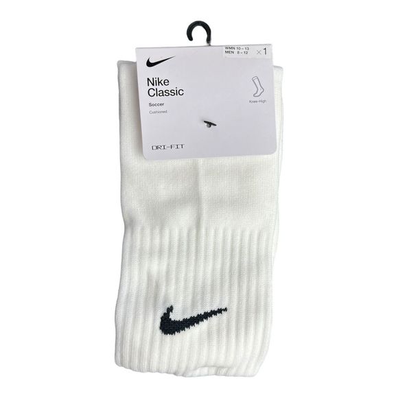 Nike Classic Cushioned Knee High SX5728 100 Size L Mens 8-12 Womens 10-13 • NWT - Picture 1 of 4